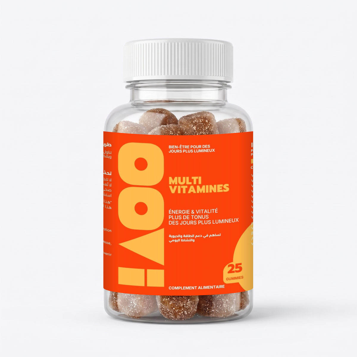 OOVI Multivitamines – flacon de 25 gummies, vue de face