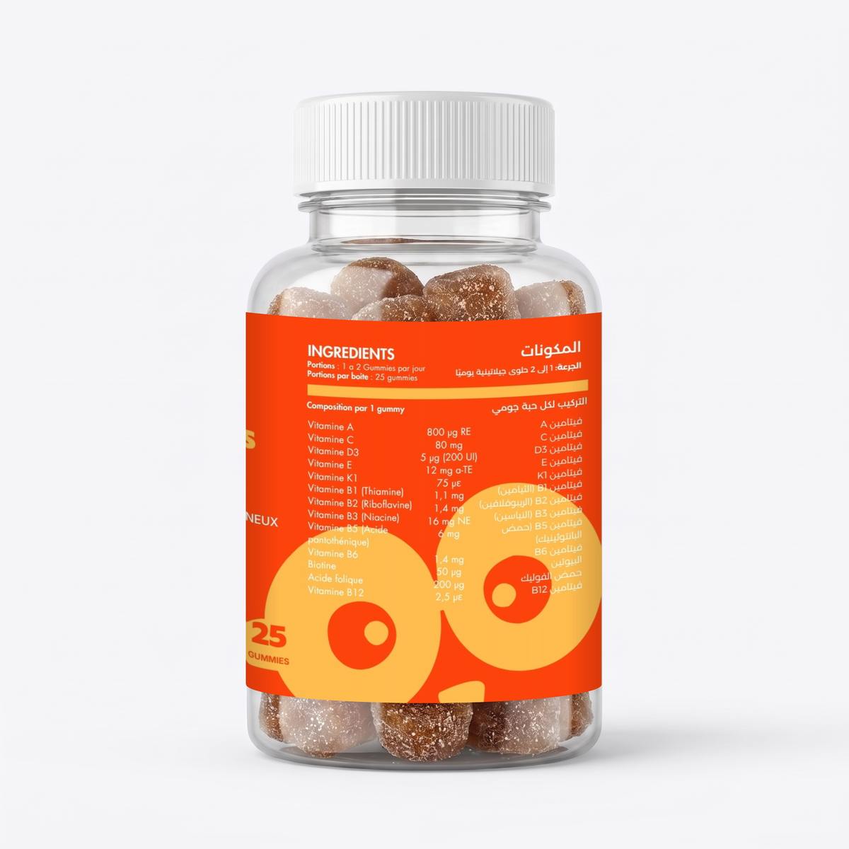 OOVI Multivitamines – vue de côté, composition et ingrédients